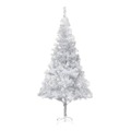 Árvore Natal Artificial C/ Luzes Led/bolas 210 cm Pet Prateado