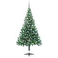 Árvore de Natal Artificial C/ Luzes LED e Bolas 120cm 230 Ramos