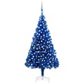 Árvore de Natal Artificial C/ Luzes LED e Bolas 240 cm Pvc Azul