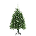 Árvore de Natal Artificial com Luzes LED e Bolas 120 cm Verde