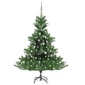 Árvore Natal Artif. Luzes Led/bolas 180cm Abeto Caucasiano Verde