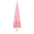 Árvore de Natal Fina com Luzes LED 120 cm Rosa