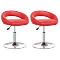 Cadeiras de Jantar Giratórias 2 pcs Couro Artificial Vermelho