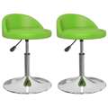 Cadeiras de Jantar Giratórias 2 pcs Couro Artificial Verde