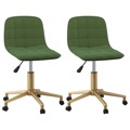 Cadeiras de Jantar Giratórias 2 pcs Veludo Verde-escuro