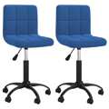 Cadeiras de Jantar Giratórias 2 pcs Veludo Azul