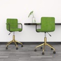Cadeiras de Jantar Giratórias 2 pcs Veludo Verde-claro