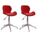 Cadeiras de Jantar Giratorias 2 pcs Veludo Vermelho Tinto