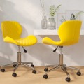 Cadeiras de Jantar Giratórias 2 pcs Veludo Amarelo Mostarda