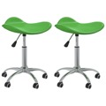 Cadeiras de Jantar Giratórias 2 pcs Couro Artificial Verde