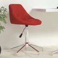 Cadeira de Escritório Giratória Couro Artificial Vermelho Tinto