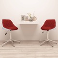 Cadeiras Jantar Giratórias 2pcs Couro Art Vermelho Tinto/branco