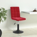 Cadeira de Jantar Giratória Veludo Vermelho Tinto