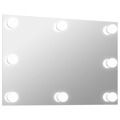 Espelho de Parede com Luzes LED Vidro Retangular