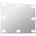 Espelho de Parede sem Moldura C/ Luzes LED Vidro Retangular