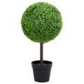 Planta Artificial Buxo em Forma de Esfera com Vaso 50 cm Verde