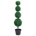 Planta Artificial Buxo em Forma de Esfera com Vaso 90 cm Verde