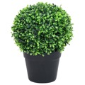 Plantas Bolas de Buxo Artificiais C/ Vasos 2 pcs 32 cm Verde
