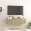 Móveis de Tv para Parede 2 pcs 60x30x30 cm Carvalho Sonoma