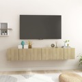 Móveis de Tv para Parede 3 pcs 60x30x30 cm Carvalho Sonoma