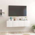 Móveis de Tv para Parede 2 pcs 60x30x30 cm Branco Brilhante