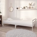 Sofá-cama 90x200 cm Madeira de Pinho Maciça Branco
