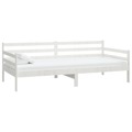 Sofá-cama 90x200 cm Madeira de Pinho Maciça Branco