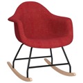 Cadeira de Baloiço Tecido Vermelho Tinto