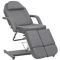 Cadeira de Esteticista Couro Artificial 180x62x78 cm Cinzento