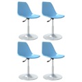 Cadeiras de Jantar Giratórias 4 pcs Pp Azul