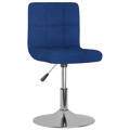 Cadeira de Jantar Giratória Tecido Azul