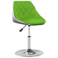 Cadeira de Jantar Couro Artificial Verde e Branco