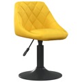 Cadeira de Jantar Veludo Amarelo Mostarda