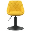 Cadeira de Jantar Veludo Amarelo Mostarda