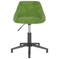 Cadeira de Jantar Giratória Veludo Verde-claro