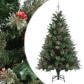 Árvore de Natal com Pinhas 120 cm Pvc e Pe Verde