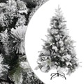 Árvore de Natal C/ Flocos de Neve e Pinhas 150 cm Pvc e Pe