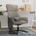 Cadeira de Descanso Veludo Cinzento-claro