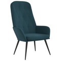 Cadeira de Descanso Veludo Azul
