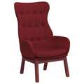 Cadeira de Descanso Tecido Vermelho Tinto