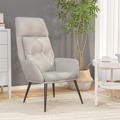 Cadeira de Descanso Camurça Artificial Cinzento-claro