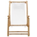 Cadeira de Terraço em Bambu e Lona Branco Nata