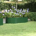 Vaso/floreira de Jardim Aço Revestido a Pó 152x80x36 cm Verde