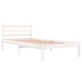 810416 Bed Frame Solid Wood Pine 90x200 cm White