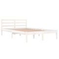 810426 Bed Frame Solid Wood Pine 120x200 cm White