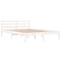 810431 Bed Frame Solid Wood Pine 140x200 cm White