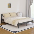 810432 Bed Frame Solid Wood Pine 140x200 cm Grey