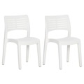Cadeiras de Jardim 2 pcs Polipropileno Branco