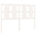 Cabeceira de Cama 125,5x4x100 cm Madeira de Pinho Maciça Branco