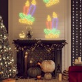 Figura de Velas de Natal com 144 Luzes LED 70x42 cm